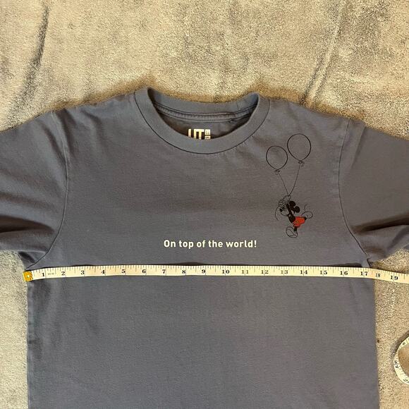 Disney Blue Mickey Mouse Character On Top of The World Balloons Lounge Size XS - Picture 3 of 9